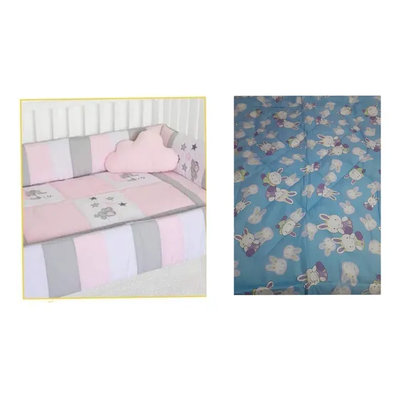Set De Cuna Para Bebé Acolchados Con Protectores De 5 Piezas