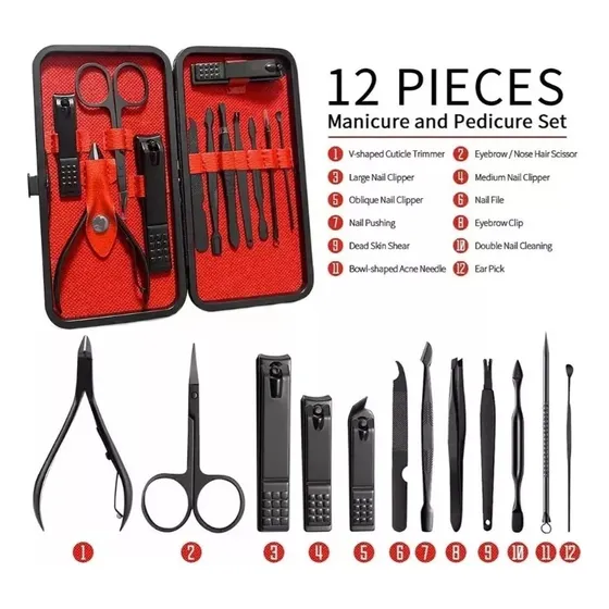 Set De Cuidado Personal 12 Piezas Corta Uñas