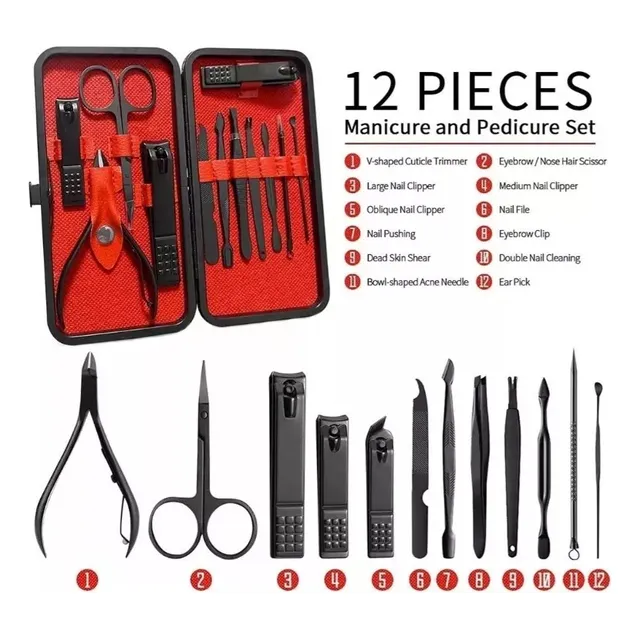Set De Cuidado Personal 12 Piezas Corta Uñas