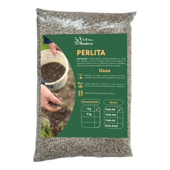 1kg De Perlita Ideal Para Aligerar El Sustrato A Tus Materas