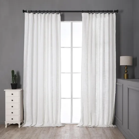 Gewvary Cortina Lino 102  Largo Panel Individual Bolsillo 1