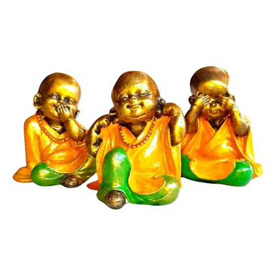 Set De 3 Monjes Bebes No Hablo, No Veo, No Escucho