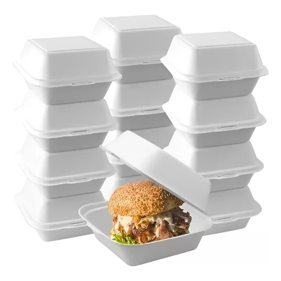 Pack X100 Bandeja Plumavit Desechables Envases De Plumavit Para Comida Envase Hamburguesa Pasteleriacl Bandejas De Plumavit Hamburguesas Envase Comida