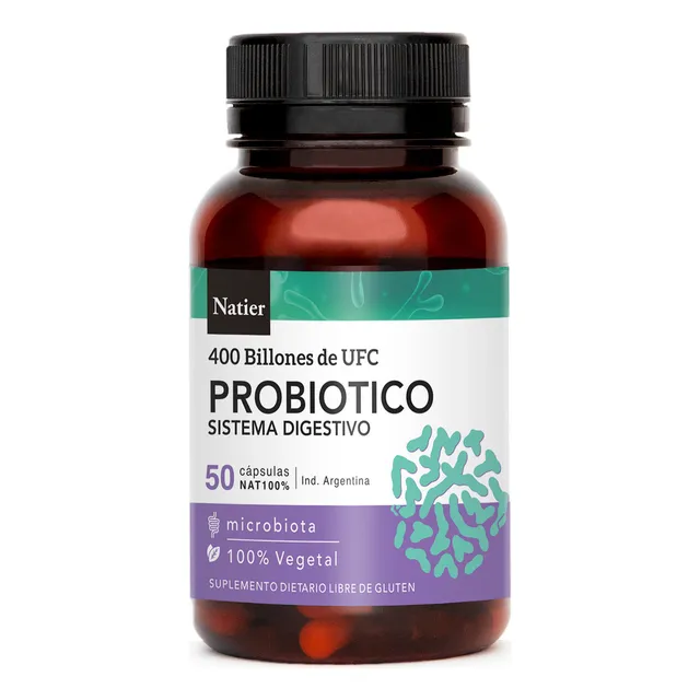 Natier Suplemento Vegano Probiótico Sistema Digestivo X 50c