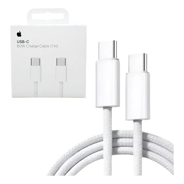 Cable De Carga Apple Original Tipo C 60w Trenzado 1 Metro