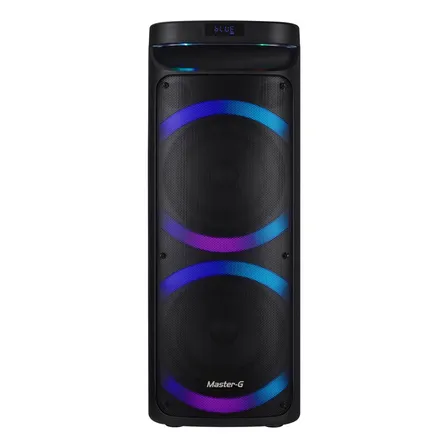 Parlante Blueooth Karaoke MG Phantom 8in x2 60W TWS Radio Batería Recargable Master-G Color Negro