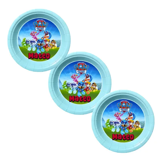 Platos Cumpleaños Cotillon Personalizado 12u Tema A Eleccion