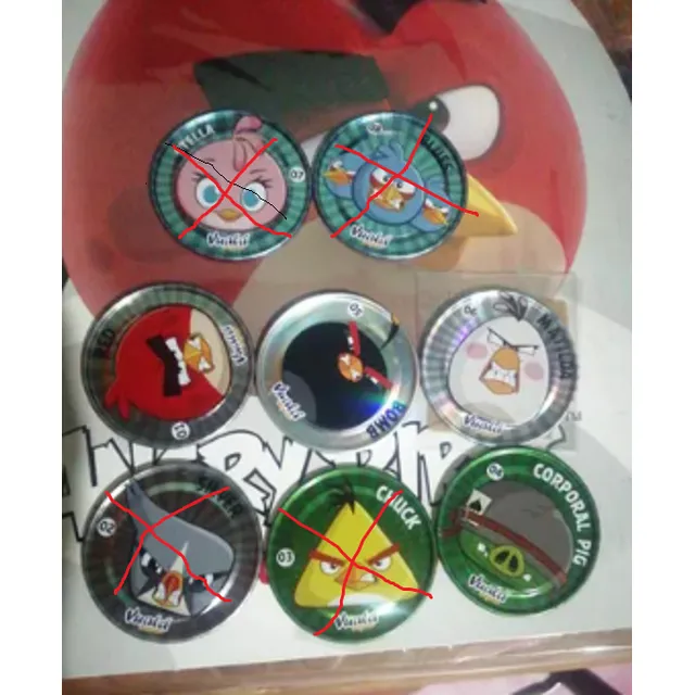 Caps Angry Birds Vualá Sorpresa Tazos 4 Caps Especiales
