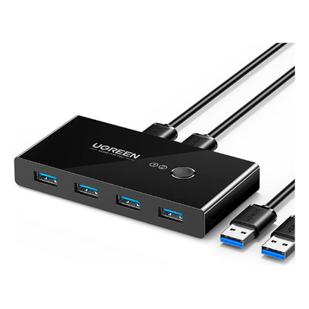Hub Adaptador Ugreen 2*usb Para 4*usb Seletor Kvm Switch Box Hub Adaptador Ugreen 2*usb Para 4*usb Seletor Kvm Switch Box