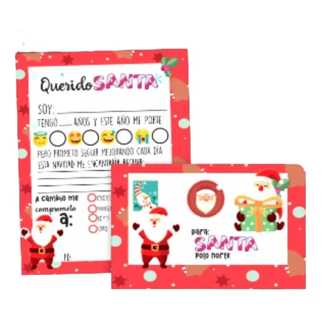 Kit Imprimible Cartas Papa Noel Santa Claus + Muestras