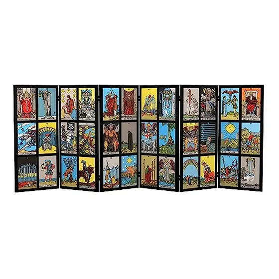 Biombo De Tarot Rider-waite De 6 Paneles Para Separar Espaci