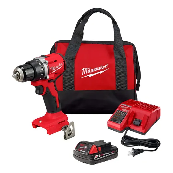 Taladro Atornillador 1/2 M18 Compacto Milwaukee Kit 3601-21p Color Rojo Frecuencia 0