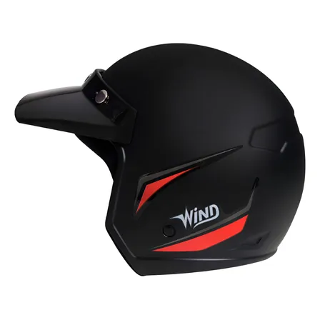 Capacete Moto Aberto Wind Tecno Preto Fosco Taurus Original