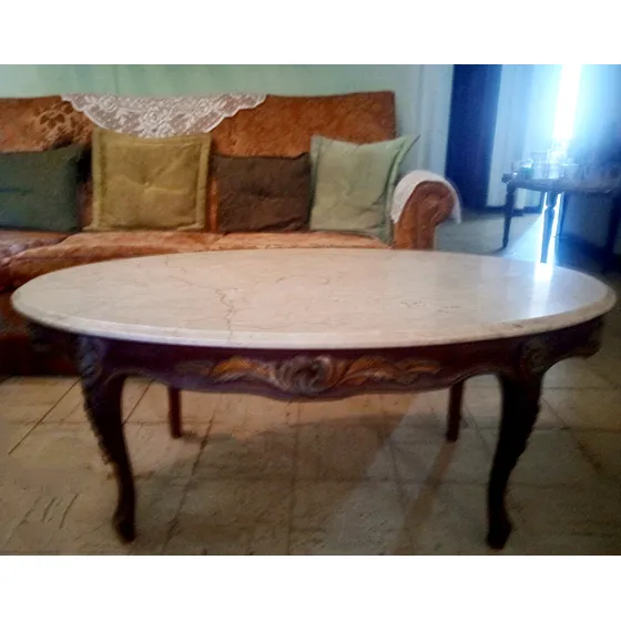 Mesa Clásica De Mármol Blanco