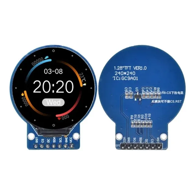 Módulo Pantalla Tft Lcd 1,28 Pulgadas Rgb, P/ Arduino Gc9a01