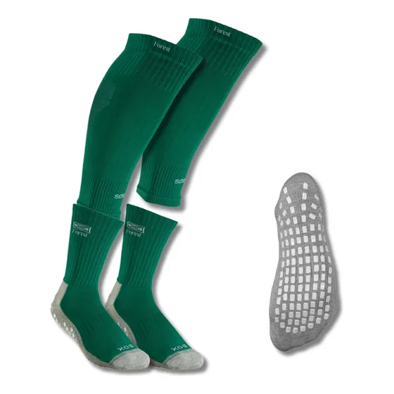 Medias Antideslizantes Sox® + Pantorrillera Futbol Deportiva