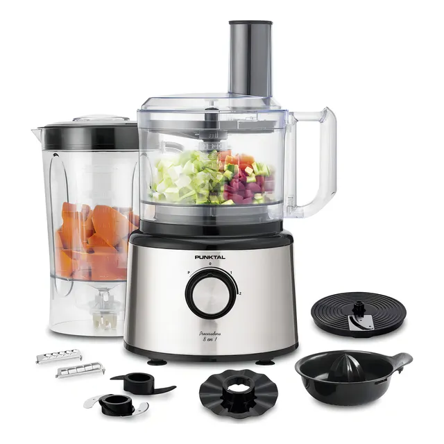 Multiprocesadora de Alimentos Punktal PK-MP12 Acero Inoxidable 900w