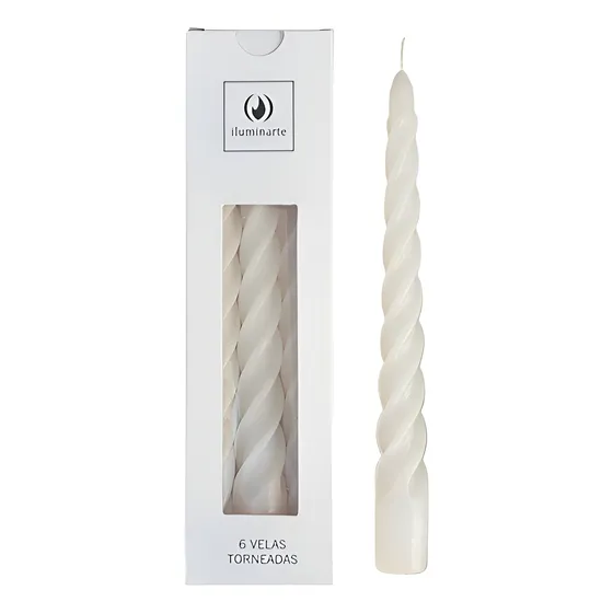 Velas Torneadas Iluminarte Pack X 6u - 16cm G Utopia .