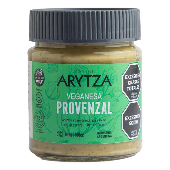 Mayonesa Vegana Provenzal Arytza 190g. Sin Tacc - Veganesa