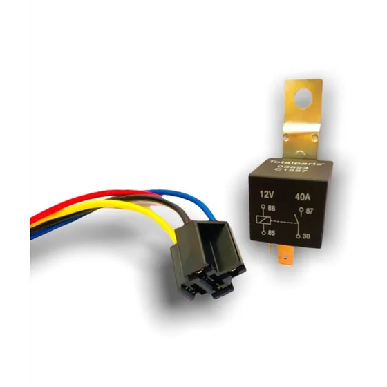 Relevador Relay Con Arnés Conector  4 Patas 12 V