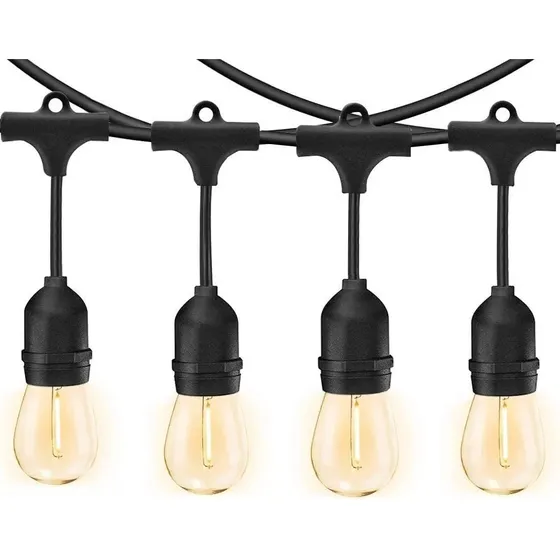 Extensión Vintage Guirnalda 5mt 10 Focos 1w Luz Calida E27