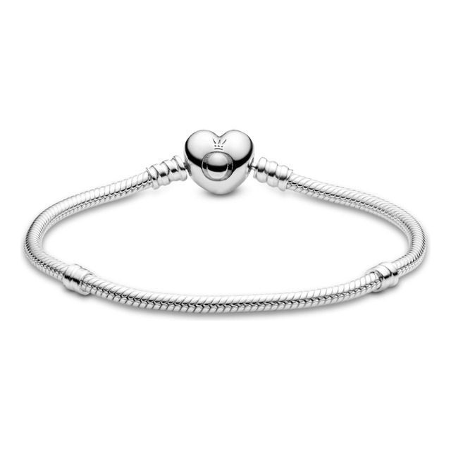 Bracelete Pandora Com Fecho De Coracao Bracelete Pandora Com Fecho De Coracao