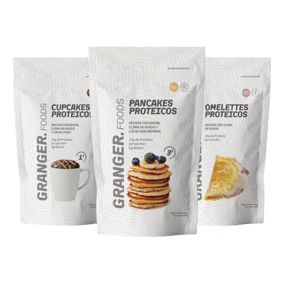 Granger Proteicos Cupcakes + Omelette Jyq + Pancake Vainilla