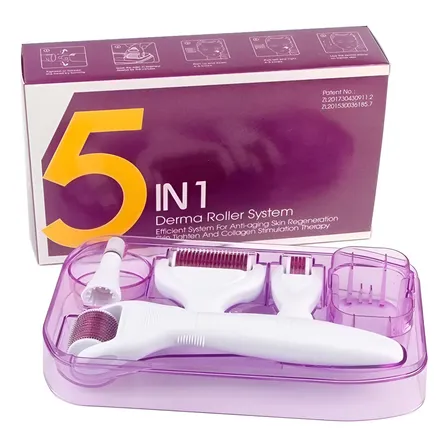 Dermaroller 5 En 1  Mediano,titanio, Antienvejecimiento
