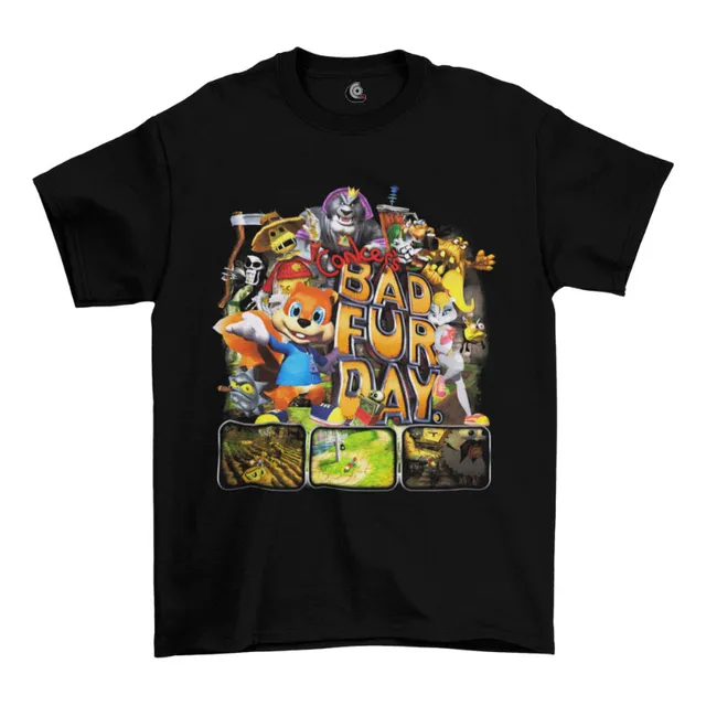 Bn Camisa Algodón Game Conker's Bad Fur Day
