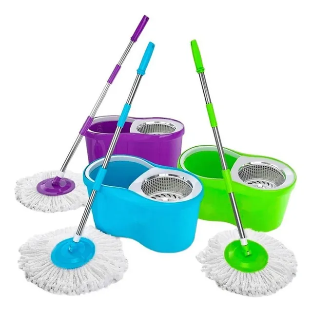 Balde Con Trapeador Automático Colores Variados Multicolor
