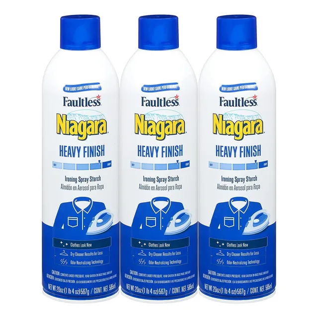 Almidón En Aerosol Faultless Niagara Heavy 20oz 3pz