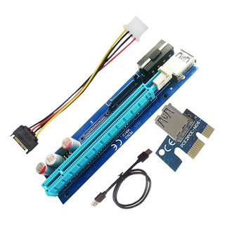 Pe503 1x 16x 4pin Pcie Pci-e Riser Cartão Adaptador Para, Pe503 1x 16x 4pin Pcie Pci-e Riser Cartão Adaptador Para,
