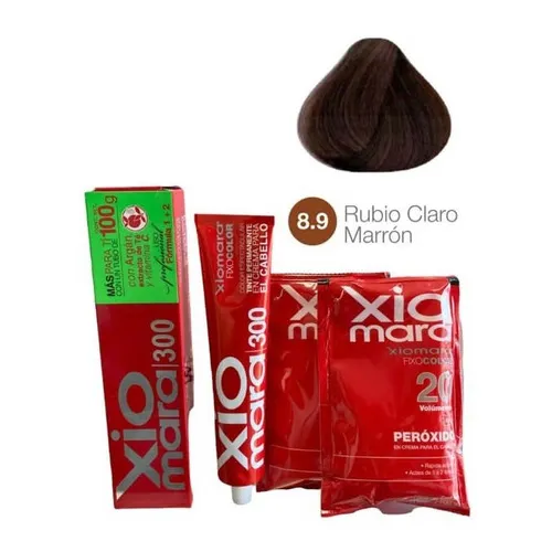 Tinte Para Cabello Xiomara 300 (colores Naturales) Tono 8.9 Rubio Claro Marrón