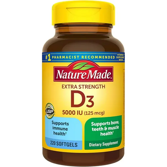 Nature Made Vitamina D3 5000 Ui 220 Cápsulas Blandas