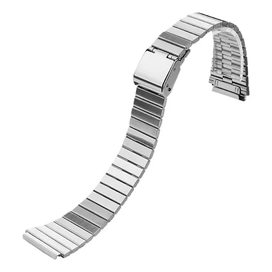Fit For Casio A158 A159 A168 A169 Correia De Aço Inoxidável
