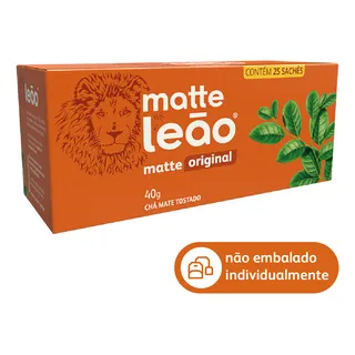 ChĂĄ Matte LeĂŁo Mate Original Em SachĂȘ 40 G 25 U ChĂĄ Matte LeĂŁo Mate Original Em SachĂȘ 40 G 25 U