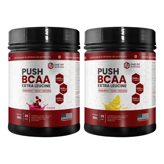 One Fit Push Bcaa Extra Leucina X 2 Unidades Cereza Limón