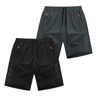 General Kit 2 Bermudas Masculinos De Verão Esportivos E Respiráveis Hei+shenhui P