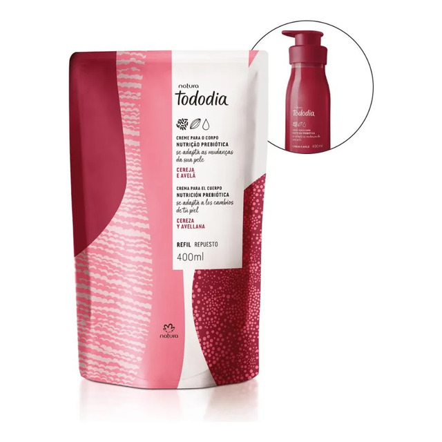 Refil Hidratante Natura Tododia Cereja E Avelã 400ml Refil Hidratante Natura Tododia Cereja E Avelã 400ml