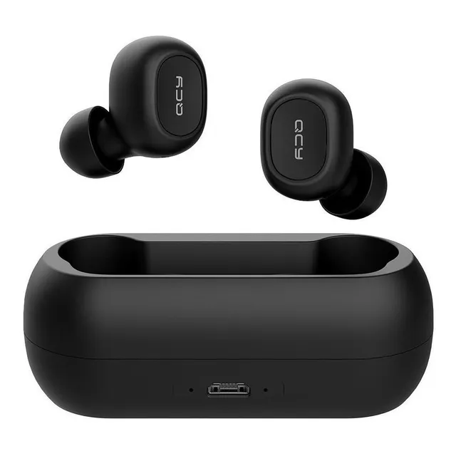 Fone De Ouvido Qcy T1c Bluetooth 5.1 Case 380mah Cor Preto Fone De Ouvido Qcy T1c Bluetooth 5.1 Case 380mah Cor Preto