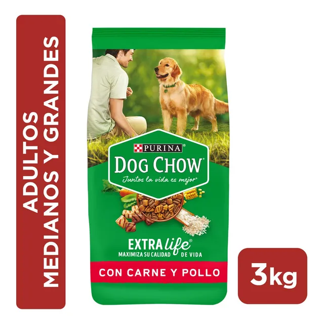 Alimento Seco Perro Dog Chow® Adultos Medianos Y Grandes 3kg