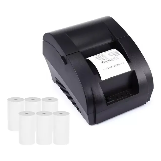 Impresora Boletas Sii Usb Rollo 58mm T Tickets  + 6 Rollos