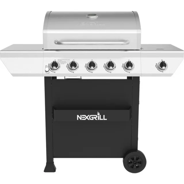 Asador Nexgrill De Gas, Acero Inoxidable Con 6 Quemadores