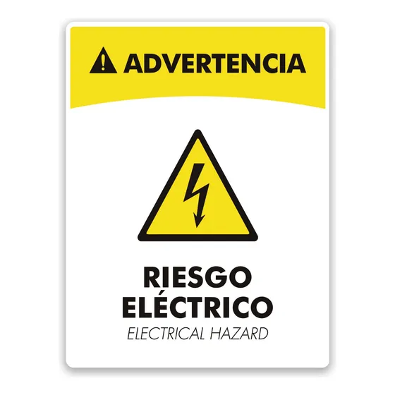 Señalización Aviso Advertencia Riesgo Eléctrico 16x21cm