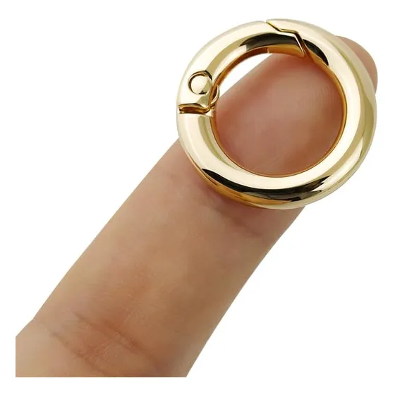 8 Anillos De Resorte Redondos De Aleación Para Llaveros Y Ac