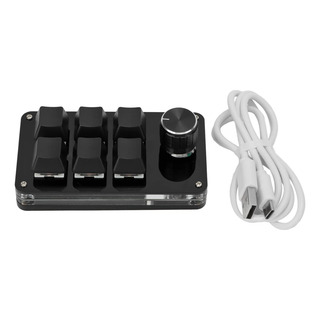 Macro De Uma Mão, Teclado De Macro Programável, 6 Key Mini M Macro De Uma Mão, Teclado De Macro Programável, 6 Key Mini M