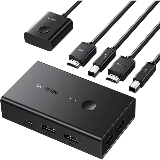 Chaveador Switch Kvm 2 Portas Hdmi 4k Mause Teclado  Monitor