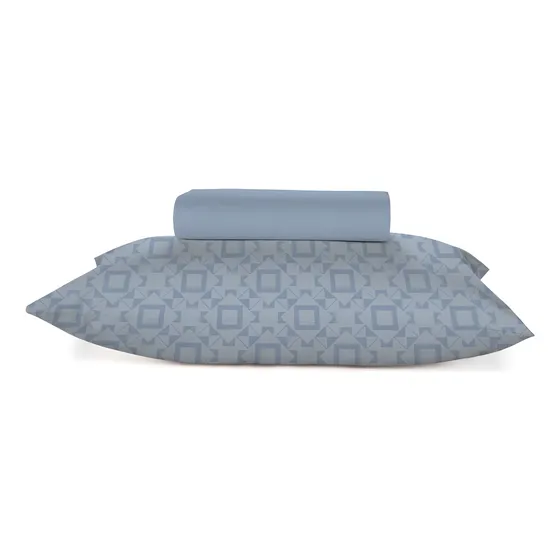 Jogo De Cama Teka Diamante Vitral - 100%algodão - Casal