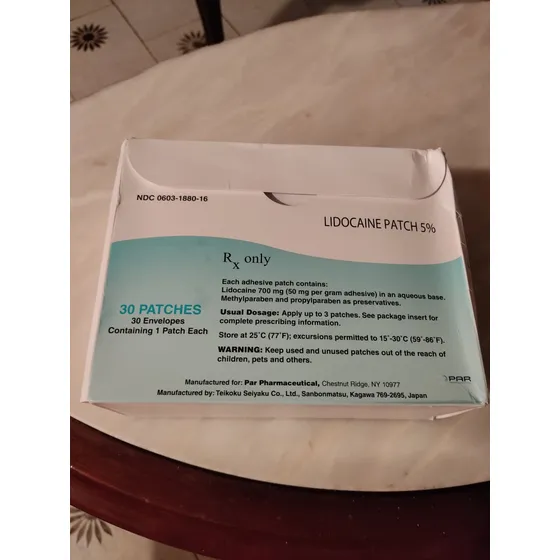 Parches Para Dolores Con Lidocaina Al 5% Contiene 30 Parches