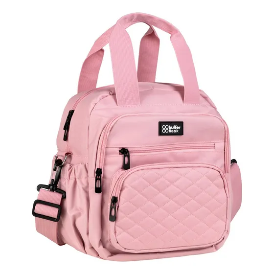 Lonchera Morral Térmica Buffer Munch Box Nova Múltiples Compartimientos Color Rosa Chicle